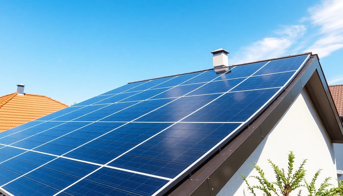 Die Preise für Pv anlage kosten wien werden durch eine Solaranlage auf einem Wiener Zuhause dargestellt