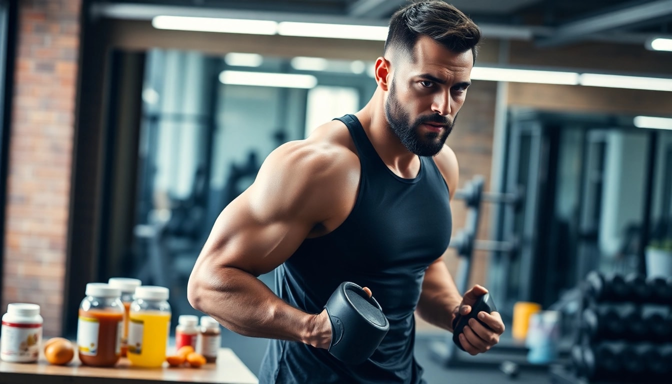 Bild eines Bodybuilders mit Unique Pharma Steroids für Muskelaufbau und Krafttraining