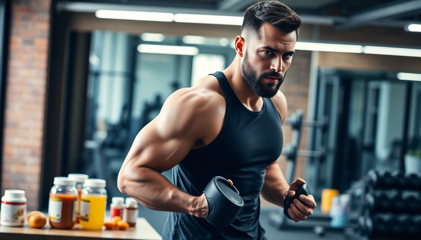 Bild eines Bodybuilders mit Unique Pharma Steroids für Muskelaufbau und Krafttraining