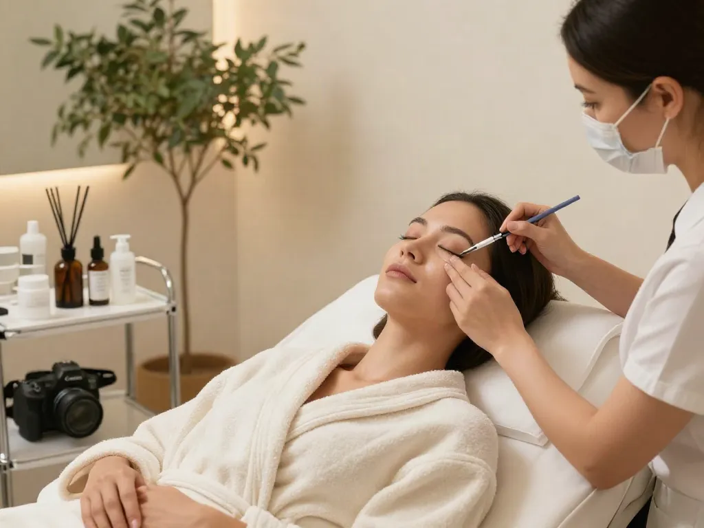 Augenringe entfernen mit CCeye® Behandlung in einem modernen Wellness-Studio.