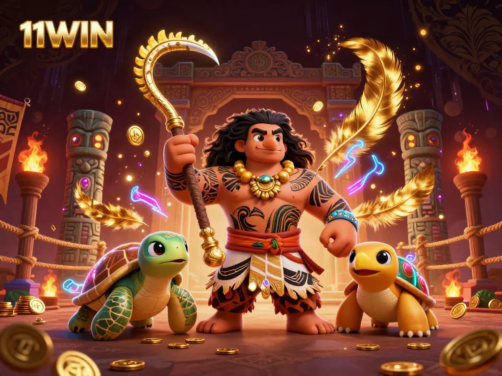 Experience the thrill of betting at 11WIN with a vivid 3D demigod and gaming elements!