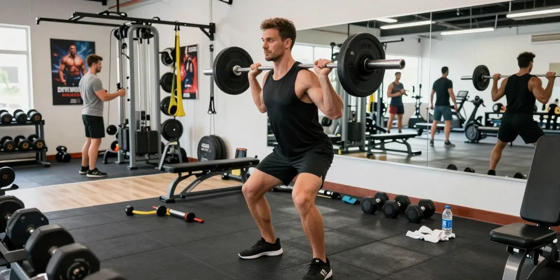 Anabolika Shop: Fitnesstraining mit Gewichten und motivierten Bodybuildern im modernen Studio