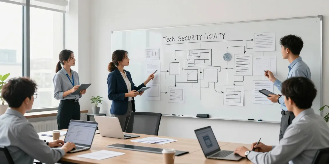 IT-Sicherheit Frankfurt: Team arbeitet an Sicherheitsstrategien in modernem Büro.