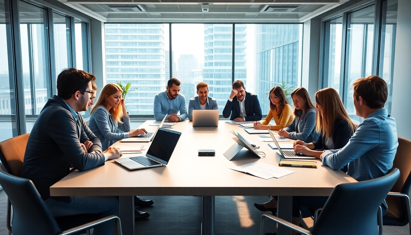 Headhunter Ingenieure discussing applications in a modern office environment.
