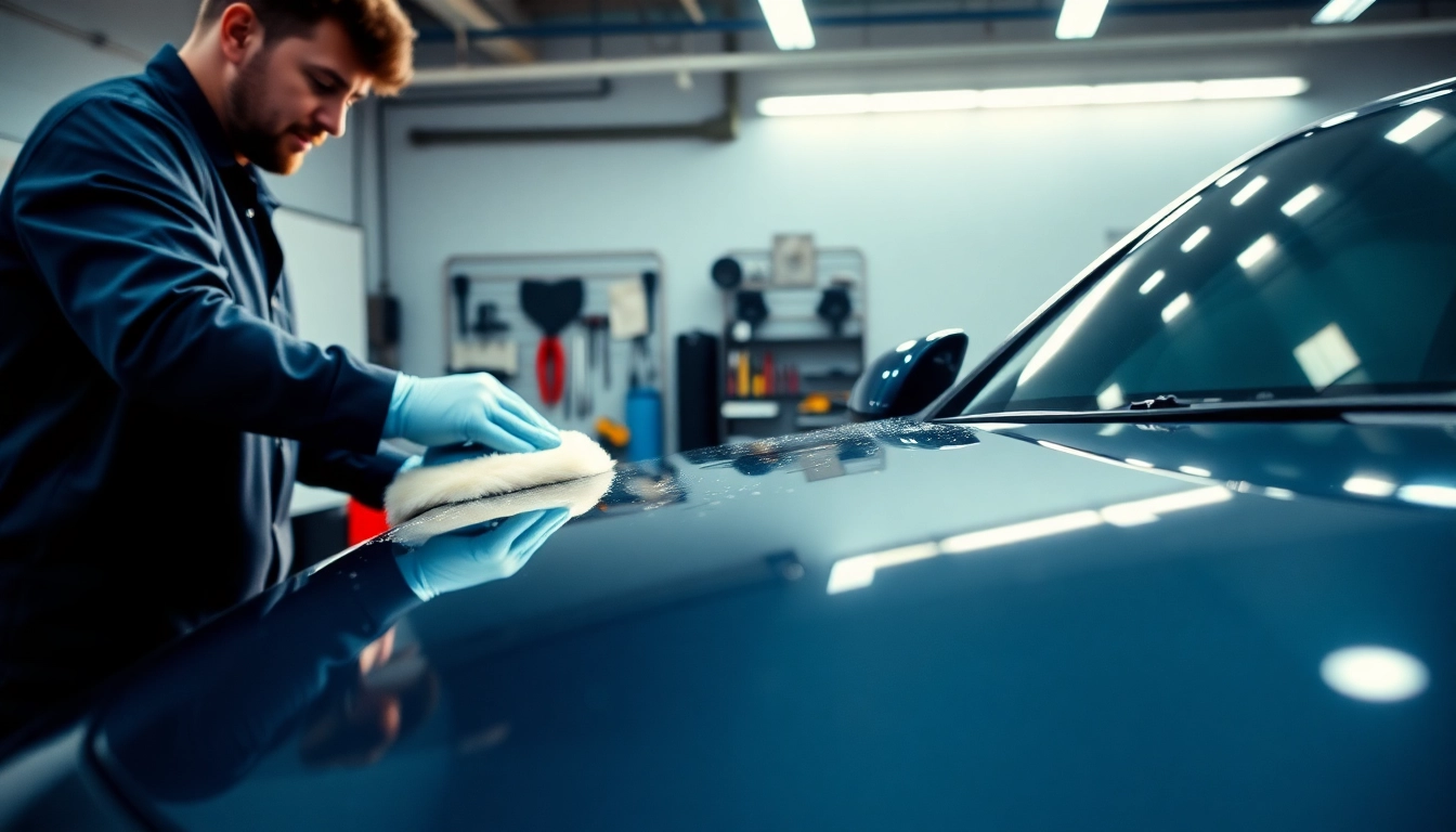 Leasing Rückgabe Vorbereitung München durch professionelle Fahrzeugaufbereitung in modernem Werkstatt-Setting.