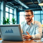 Headhunter IT recruitment specialist collaborating in a dynamic office environment.