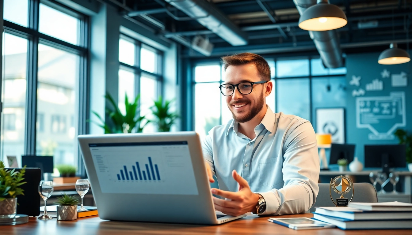 Headhunter IT recruitment specialist collaborating in a dynamic office environment.