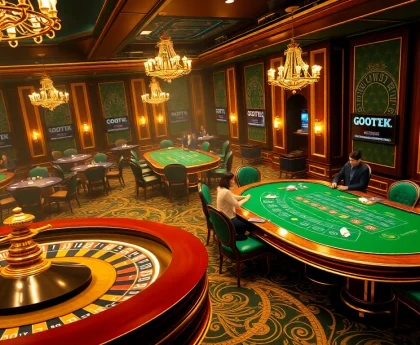 Experience the excitement of BDTK1 at a luxurious casino table with strategic gameplay.